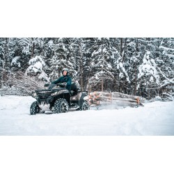 Slitta in legno: (rimorchio in legno con gli sci)