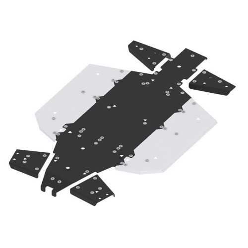 Piastra paramotore set completo (alluminio/plastica)
