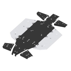 Piastra paramotore set completo (alluminio/plastica)