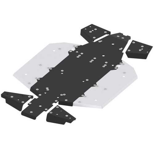 Piastra paramotore set completo (alluminio/plastica)