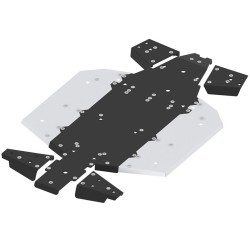 Piastra paramotore set completo (alluminio/plastica)