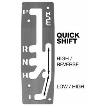 PLACCA CAMBIO DA RACING (SS SPAZZOLATO) - CAN-AM MAVERICK X3 XRS